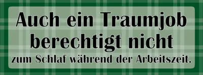 Produktbild von vianmo Holzschild 10x27 cm Traumjob berechtigt nicht Dekoration