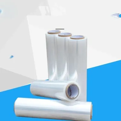 Produktbild von Selbstklebende Stretchfolie aus LLDPE, 1 Rolle 160 m | Transparente Verpackungsfolie für Lagerung und Möbelverpackung