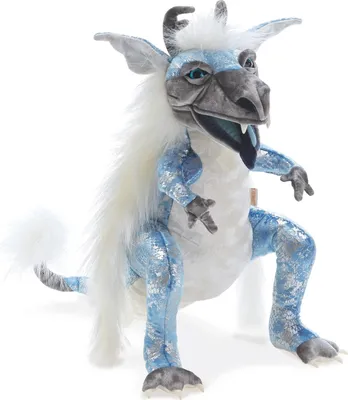Produktbild von Folkmanis Handpuppe Eisdrache / Ice Dragon 3204