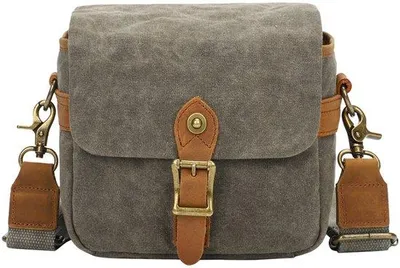 Image de Accessoire pour appareil photo, sac à bandoulière, pour appareils photo hybrides, pratique et protecteur - gris clair.