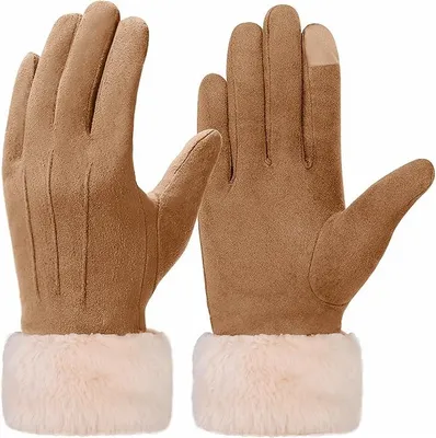 Produktbild von Handschuhe Damen Winter Touchscreen Gloves Warme Winddichte Handschuhe für Damen Gefütterte Winterhandschuhe für Skifahren Radfahren Geschenk