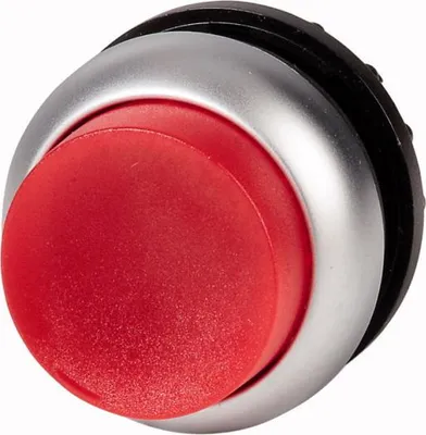 Produktbild von Leuchtdrucktaste, RMQ-Titan, hoch, rastend, rot, unbeschriftet, Frontring Titan 216789 EATON