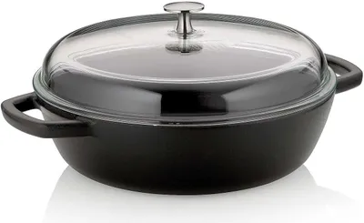 Produktbild von KELA Bauernpfanne Calido gusseisen schwarz rund 16,0cm 28,0cm 3,8l