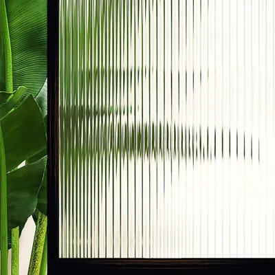 Produktbild von Fensterfolie Streifen Blickdicht Selbsthaftend Sichtschutz, Riffelglasfolie 75x200cm