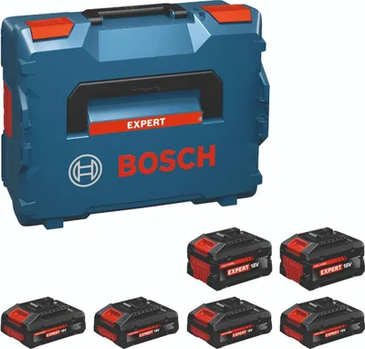 Immagine prodotto di Batteria Bosch 4x EXBA18V-40 + 2x EXBA18V-80 in L-BOXX