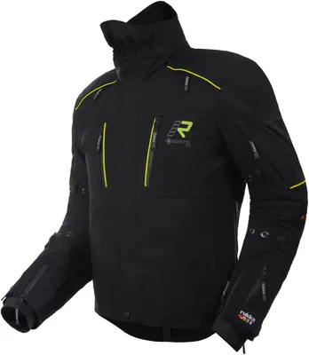 Produktbild von Rukka Flexo-R wasserdichte Motorrad-Textiljacke, schwarz/gelb, 52