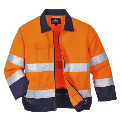 Image de Veste Hi-vis Madrid Couleur : Orange/marine Taille M - Portwest