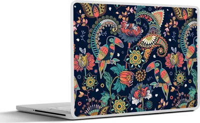 Produktbild von MuchoWow® Laptop Aufkleber Sticker Cover Tukan - Vogel - Regenbogen - Dschungel - Muster 30x21 cm - Sticker für Laptop - Selbstklebend
