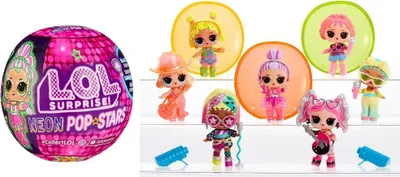 Zdjęcie produktu dla L.O.L. Surprise! Neon Pop Stars Tots, Mini lalka, Damski, 4 lat(a), Wielobarwny
