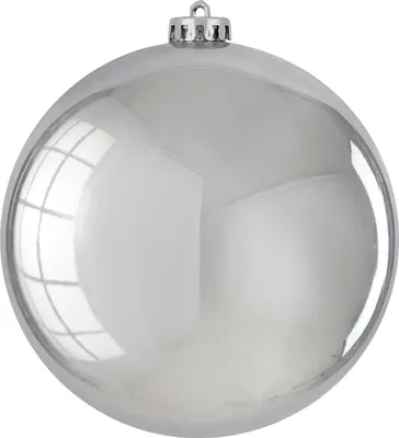 Immagine prodotto di Ornamento rotondo argento lucido 15 cm
