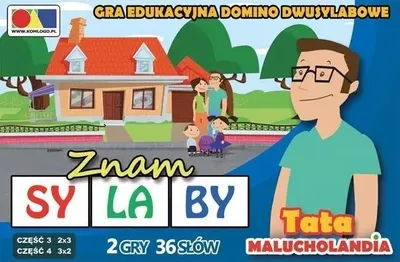 Zdjęcie produktu dla Komlogo Gra domino Znam Sylaby - Część 3 i 4