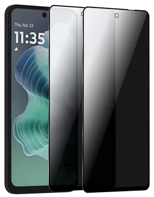 Produktbild von 2-Pack Motorola G35 5G Privacy Displayschutzfolie Privacy - Gehärtetes Glas 9H - Super Qualität 3D