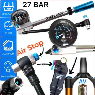 Produktbild von Fahrrad MTB Ebike Hochdruck Federgabel / Dämpferpumpe Auto Ventil