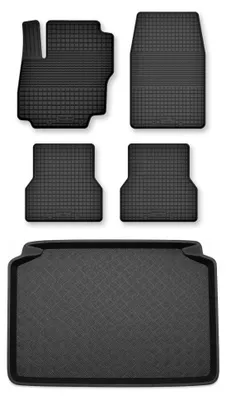 Produktbild von Gummimatten + Kofferraumwanne für Ford B-MAX 2012-2017 (oberer Ladeboden) – Schwarz, Semi-Universal, angepasst – Wielganizator Semi-Universal
