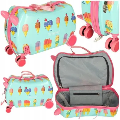 Produktbild von Ikonka Kinder Reisekoffer Handgepäck rollbar Eis