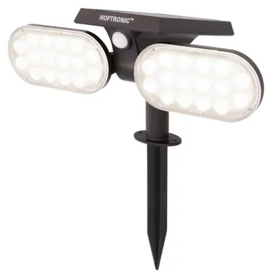 Image de HOFTRONIC - Spot solaire à piquet 2W 6000K 300lm IP65 Noir PIR