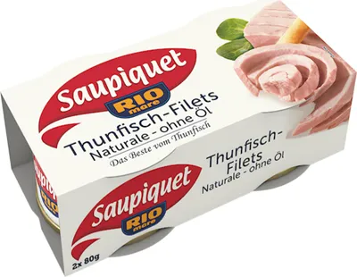 Obrázok produktu pre Saupiquet RioMare filé z tuniaka bez oleja vo vlastnej šťave 2x160g