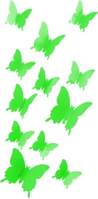 Produktbild von Oblique Unique 3D Schmetterlinge 12er Set Wandtattoo Wandsticker Wanddeko -neon grün