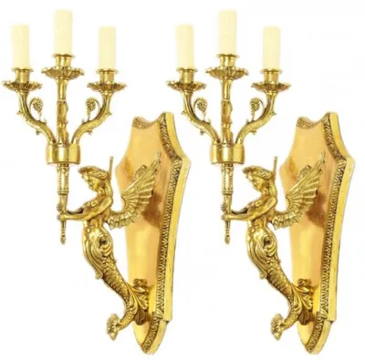 Obrázok produktu pre Casa Padrino Baroque set nástenných svietidiel zlatá - nástenné svietidlo nástenné osvetlenie (2 svetlá)