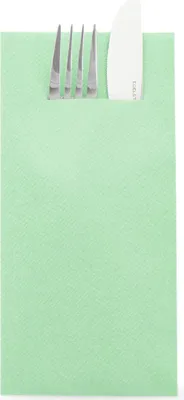 Produktbild von Sovie HORECA Besteckserviette Pistazie aus Linclass® Airlaid 40 x 40 cm, 1/8 Falz, 75 Stück