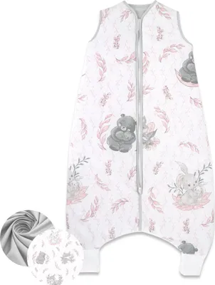 Produktbild von Baby-Delux Baby Schlafsack mit Füßen Ärmellos 1-4 Jahre Märchenwald Rosa