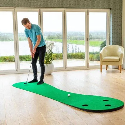 Productafbeelding van Famanu Trainingsmat voor golf - 360 cm - Hoogwaardige golfmat voor training