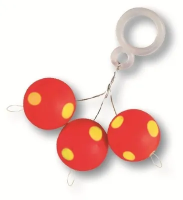 Produktbild von Paladin Fixpilot rund rot mit gelben Punkten 12mm 3St.