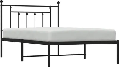 Obrázek produktu pro vidaXL Postel s čelem kovová černá 107x203 cm