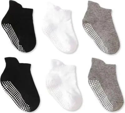 Obrázek produktu pro 6ks sada dětských ponožek, protiskluzové, zesílené, klasické, bavlna, 20-24 Eu, 12-36 měsíců