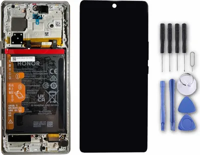 Produktbild von Für Honor 70 0235ACMF Full LCD + Rahmen Midnight Black / Display Reparatur Neu