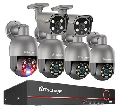Obrázok produktu pre Systém IP kamier, rozlíšenie 5 MP, vzdialený prístup, 8-kanálový NVR, 6 kamier A, bez b
