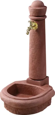Immagine prodotto di Garantia VENEZIA fontana in pietra per giardino, 44x52x90 cm (LxPxH), rosso pietra; 356102