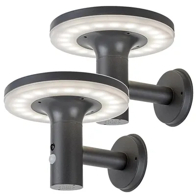 Image de 2 appliques murales Rabalux pour l'extérieur, indice de protection IP44, 10 W, modèle Alaska