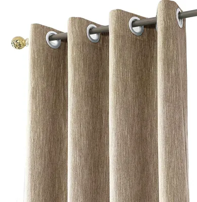 Obrázok produktu pre Zatemňovacie závesy 137 x 168 cm, hnedá, ľanový vzhľad, nepriehľadné, pre obývačku