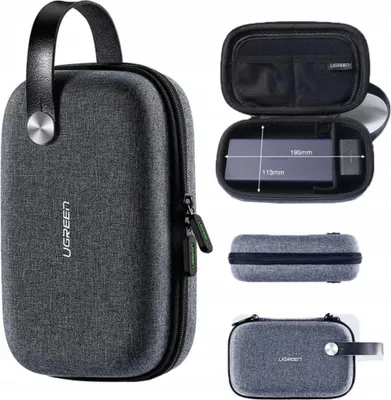 Immagine prodotto di Ugreen Custodia per hard disk Hdd Ssd Accessori 20,3 X 12,9 X 7,2 Cm Grigio (50903 Lp152)