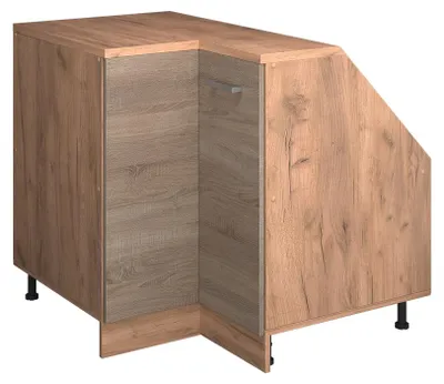 Produktbild von Eck-Küchenschrank für Dachschrägen Vicco R-Line Sonoma 75.6 cm mit 1 Tür, Schrankkorpus 60 cm Tiefe, Model 60283