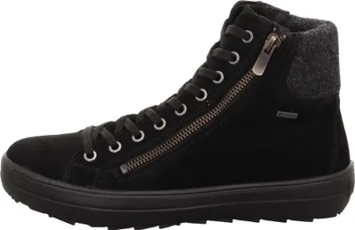 Immagine prodotto di Scarpe da trekking da donna Legero, stivaletti con lacci, colore nero, adatte al tempo libero