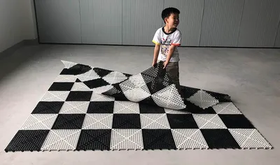 Produktbild von Gummischachbrett für Schach und Dame im Freien/Garten (30 cm im Quadrat)