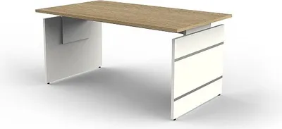 Produktbild von Kerkmann Schreibtisch Form 4 160x80x68-76 cm Wangen-Gestell Asteiche