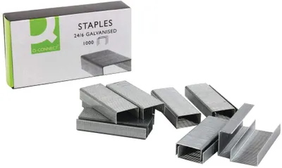 Immagine prodotto di Q-Connect® KF01278 Heftklammern - 24/6, verzinkt, 1.000 Stück