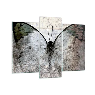 Produktbild von Bilder auf glas - Schmetterling Abstraktion - 130x100cm - Glasbilder - Wandbilder - Kunstdruck - zum Aufhängen bereit - Wanddekoration aus Glas - Glas Bilder - Wandbild auf Glas - GCB130x100-3679