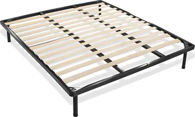 Immagine prodotto di Rete a doghe matrimoniale RETEKIT160 smontabile con piedini H35 – Struttura in acciaio e doghe in betulla 160x190