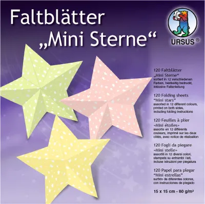 Produktbild von Faltblätter "Mini-Sterne", 120 Blatt