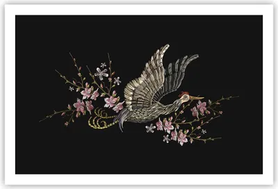 Produktbild von Poster - Poster ohne Rahmen - Asiatisch Vogel Blumen - 91,5x61 cm - Wand Bild - Wanddeko - Wandbilder - Kunstposter - Wandposter - Bilder - Kunstdruck - Wanddekoration - Wandbild - P2XAA91x61-4614