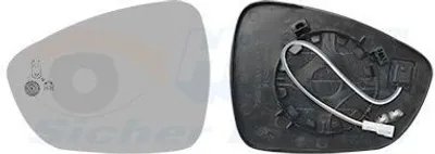 Produktbild von VAN WEZEL Spiegelglas Außenspiegel Links passend für PEUGEOT 508 SW I (8E) Konvex Beheizbar 4082835