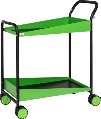 Produktbild von Kongamek Tischwagen "Kongadesign" 690x435mm Ladefläche in grün mit Rand und Bremse