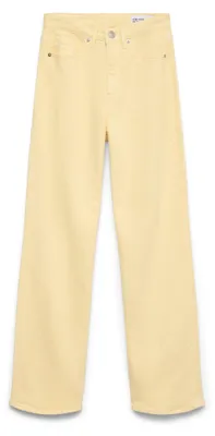 Productafbeelding van Vero Moda VMTESSA - 10288257, Dames, Volwassen, Geel, Met knopen, Met rits, Katoen, Elastaan, Niet bleken