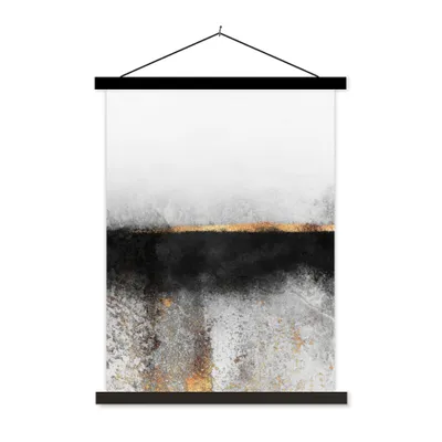 Produktbild von MuchoWow® Textilposter Gold - Abstrakt - Luxus 40x53 cm mit schwarzem Rahmen - Abbildung
