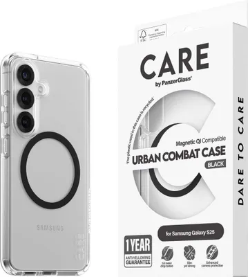 Productafbeelding van PanzerGlass CARE Urban Combat, transparant, voor de Galaxy S25