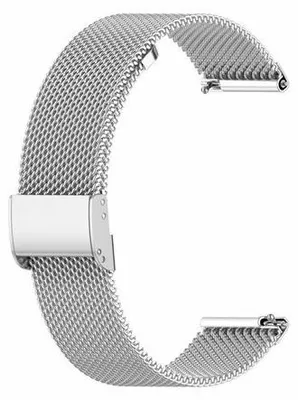 Produktbild von By Qubix passend für Garmin Venu 4 - 45 mm - Milanaise-Armband mit Klemmverschluss - Silber